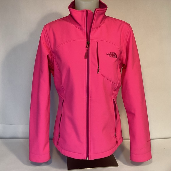 The North Face Windwall Pink Jacket womens size Medium zip pockets - Picture 1 of 10